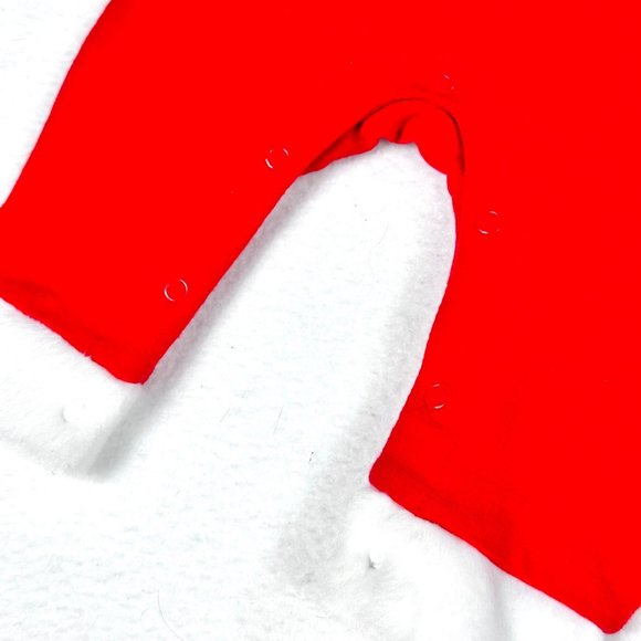 Cat & Jack Baby Santa Suit One Piece w/Attached Hat/Hood NWT - Picture 4 of 6